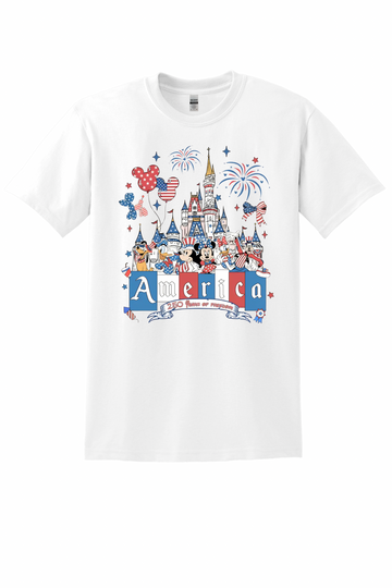America Castle Celebration Graphic Tee