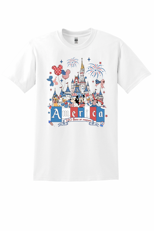 America Castle Celebration Graphic Tee