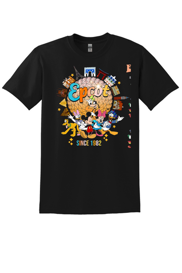 Epcot Since 1982 Inspired Retro Character Tee | Theme Park Vacation Graphic T-Shirt